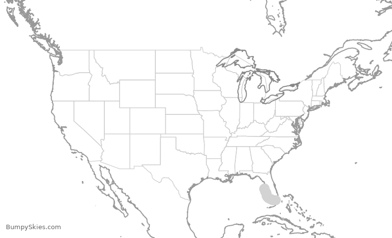 Turbulence forecast map for AAL1744, TPA to MIA