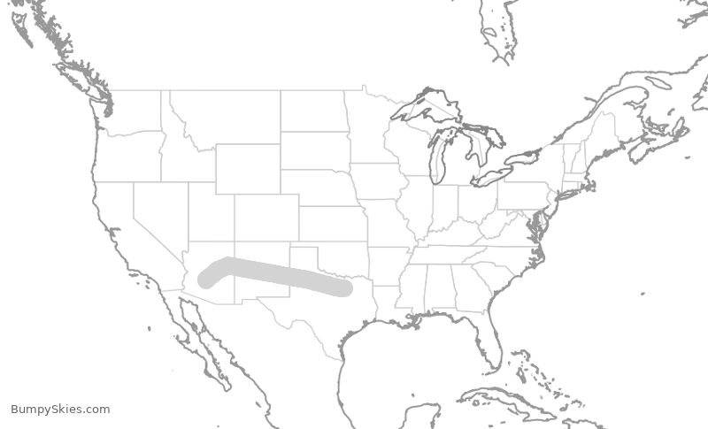 Turbulence forecast map for AAL1818, DFW to PHX