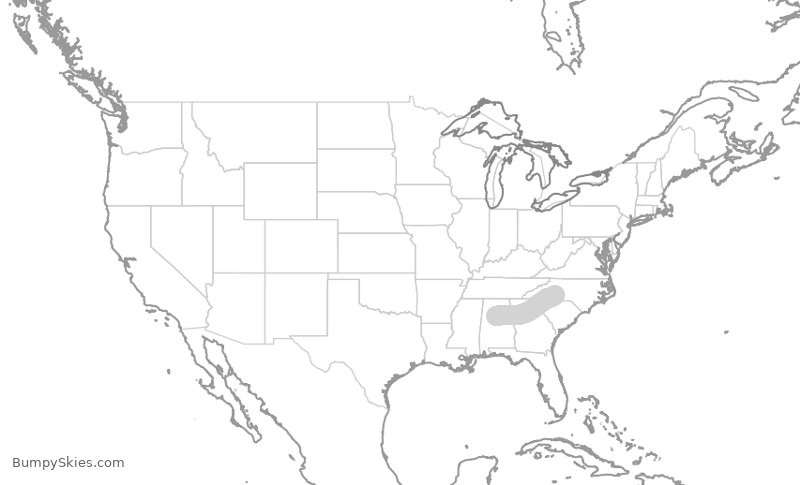Turbulence forecast map for AAL2349, CLT to BHM