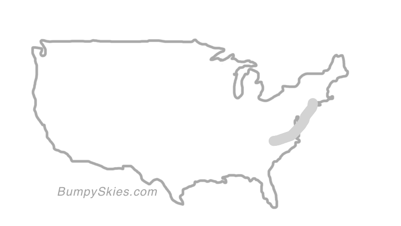 Map of continental US with illustrated flight path and turbulence forecast (described in text below)