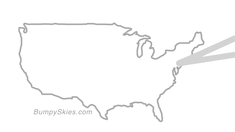 Map of continental US with illustrated flight path and turbulence forecast (described in text below)