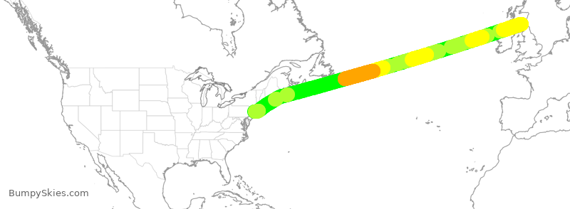 Turbulence forecast map for AAL83, GPH to JFK