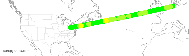 Turbulence forecast map for AAL9822, XFW to PIT