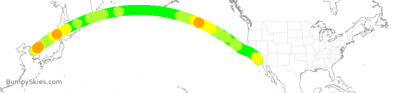 Turbulence forecast map for AAR2063, ICN to LAX