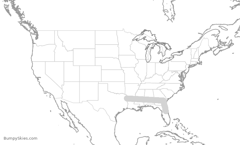 Turbulence forecast map for AAY1192, SFB to SHV