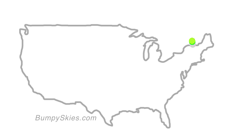 Map of continental US with illustrated flight path and turbulence forecast (described in text below)