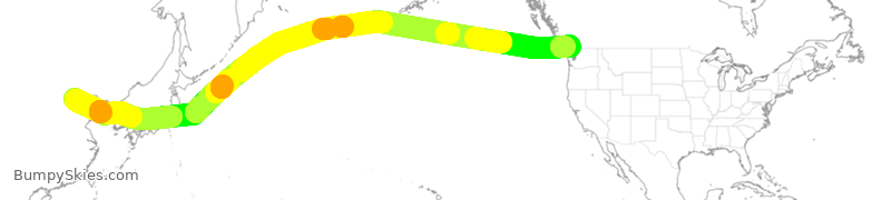Turbulence forecast map for ACA30, PEK to YVR