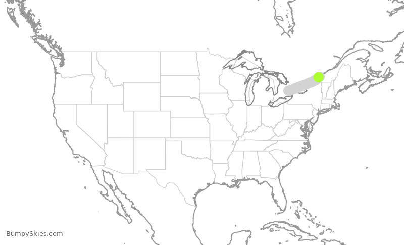 Turbulence forecast map for ACA422, YYZ to YUL