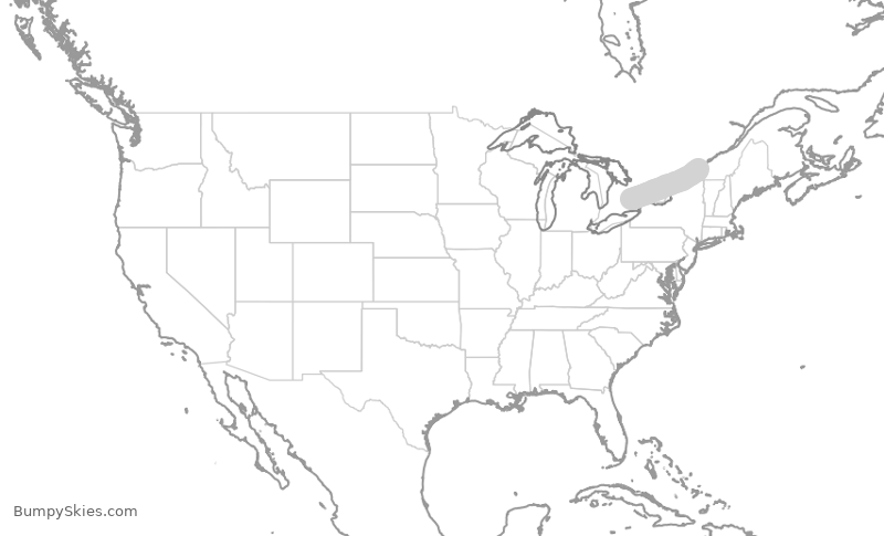 Turbulence forecast map for ACA488, YYZ to YUL