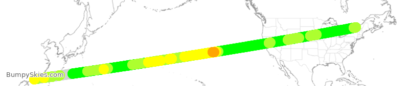 Turbulence forecast map for ACA7326, HHH to YUL