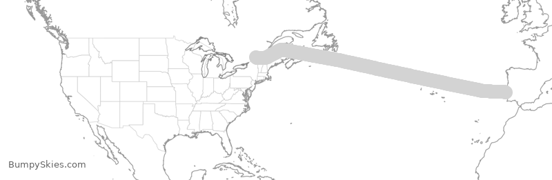 Turbulence forecast map for ACA812, YUL to PPT