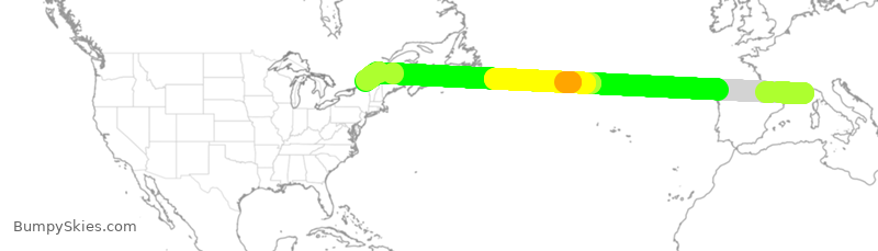 Turbulence forecast map for ACA815, FMN to YUL