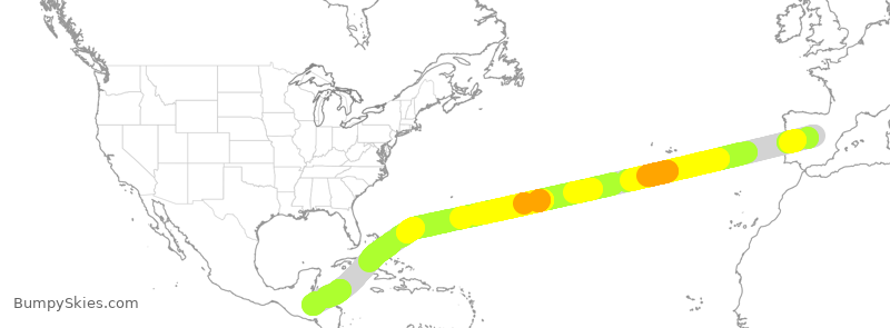 Turbulence forecast map for AEA015, EMD to HLM