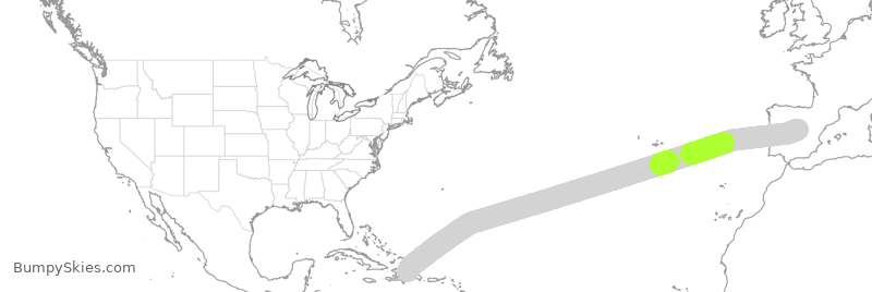 Turbulence forecast map for AEA120, DST to EMD
