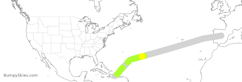 Turbulence forecast map for AEA186, DSD to EMD