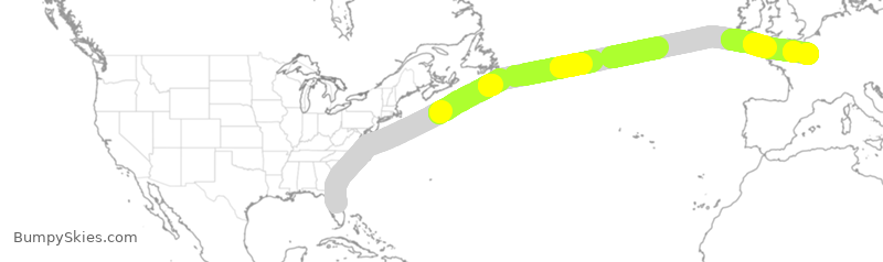 Turbulence forecast map for AFR097, MCO to FPG