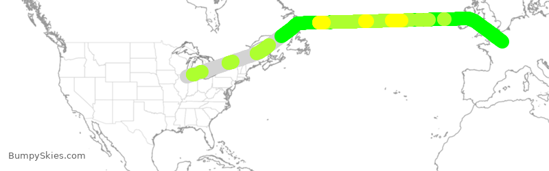 Turbulence forecast map for AFR6731, ORD to FPG