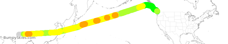 Turbulence forecast map for AIC185, IDP to YVR