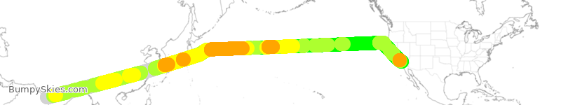 Turbulence forecast map for AIC3003, BOM to VCV