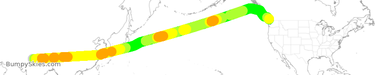 Turbulence forecast map for AIC4185, IDP to YVR
