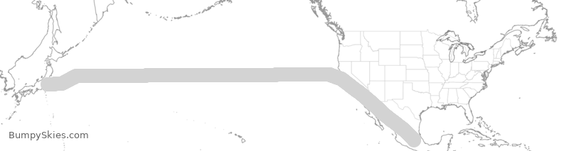 Turbulence forecast map for AMX9492, JAA to MMX