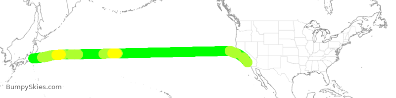 Turbulence forecast map for ANA126, HND to LAX