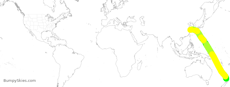 Turbulence forecast map for ANZ288, SPD to ZAA