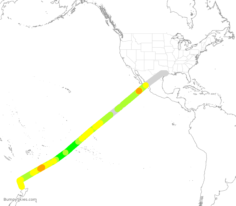 Turbulence forecast map for ANZ29, IAH to ZAA