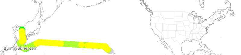 Turbulence forecast map for APZ5108, HNL to KSI