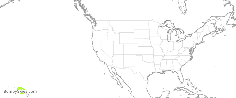 Turbulence forecast map for ASA1054, HLI to HNL