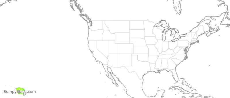 Turbulence forecast map for ASA1065, HOG to HNL