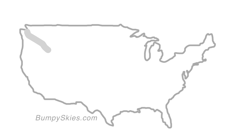 Map of continental US with illustrated flight path and turbulence forecast (described in text below)