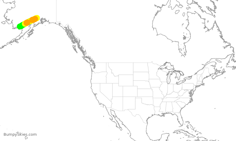 Turbulence forecast map for ASA364, DLG to ANC