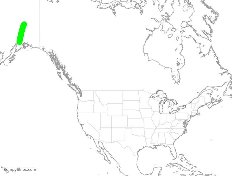 Turbulence forecast map for ASA457, ANC to FAI