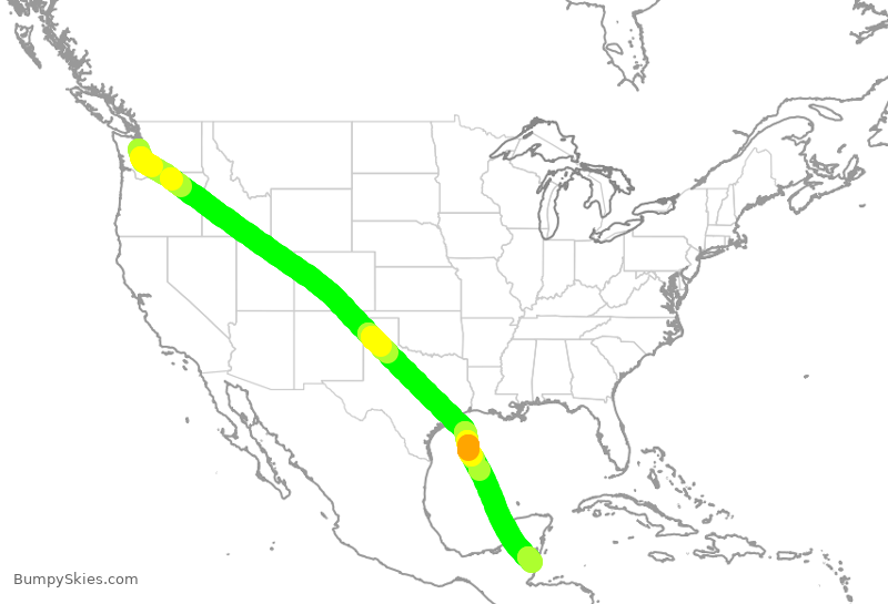 Turbulence forecast map for ASA481, SEA to ZBZ