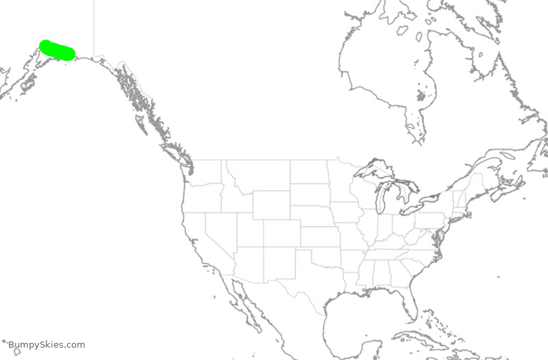 Turbulence forecast map for ASA61, CDV to ANC
