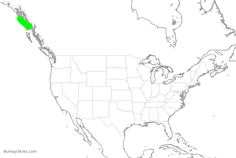 Turbulence forecast map for ASA62, SIT to KTN