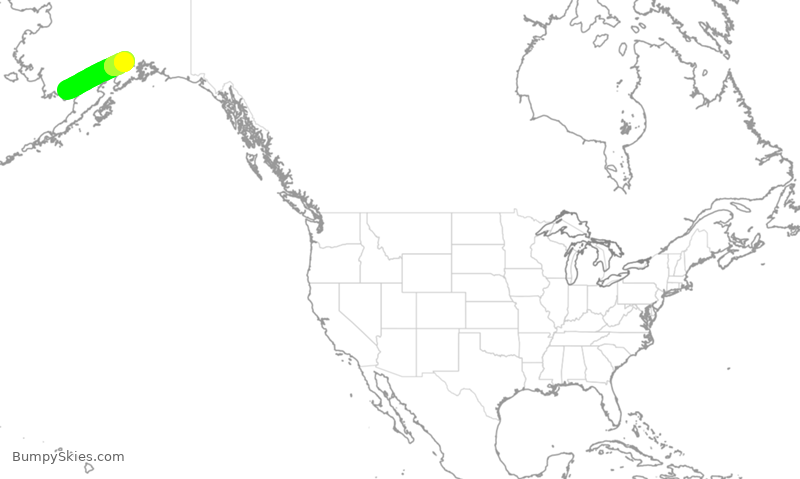 Turbulence forecast map for ASA755, DLG to ANC