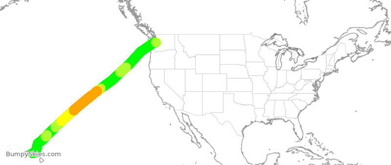 Turbulence forecast map for ASA826, SEA to HNL