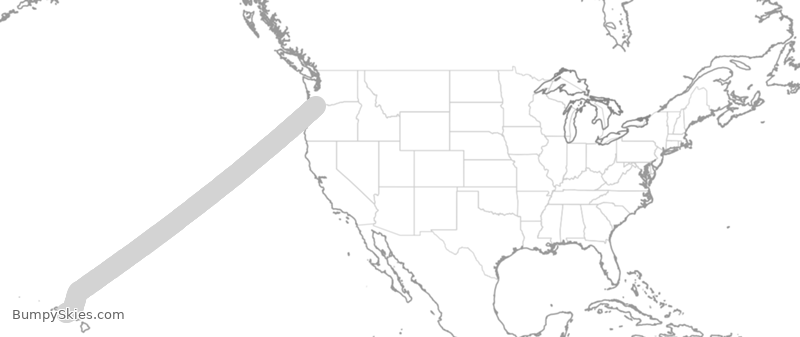 Turbulence forecast map for ASA841, PDX to HNL