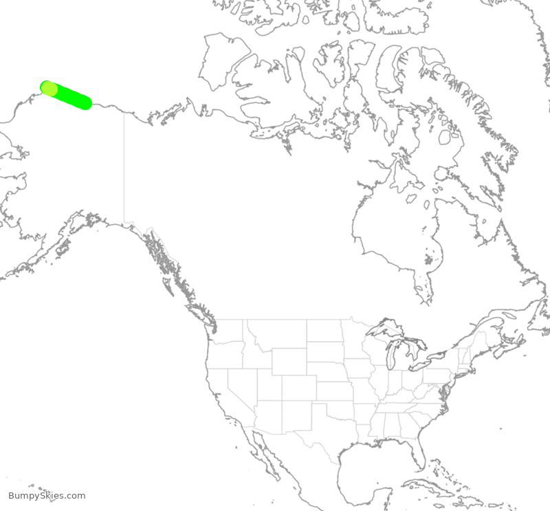 Turbulence forecast map for ASA9560, SCC to BRW