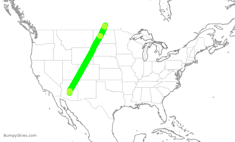 Turbulence forecast map for ASP473, AZA to YBR