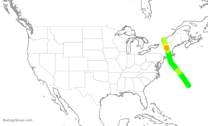 Turbulence forecast map for ASP836, BDA to YMX
