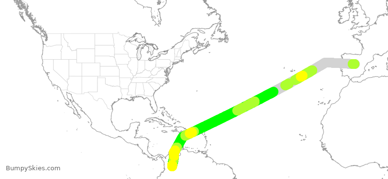 Turbulence forecast map for AVA27, EMD to KBO