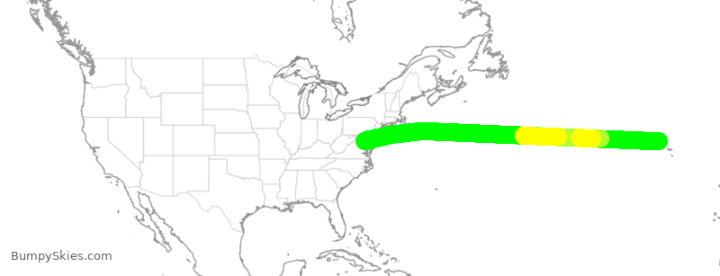 Turbulence forecast map for BAF666, ADW to PLA