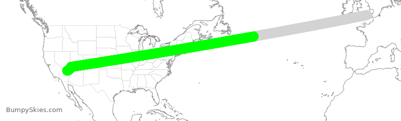 Turbulence forecast map for BAW271, GLL to LAS