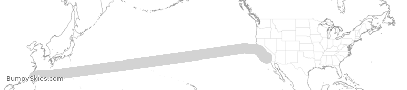 Turbulence forecast map for CAL5154, CTP to LAX