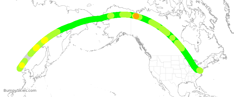 Turbulence forecast map for CCA060, PEK to ADW