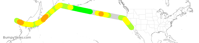 Turbulence forecast map for CCA984, LAX to BAA