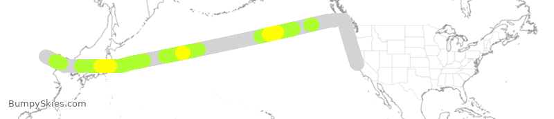 Turbulence forecast map for CCA986, SFO to PEK